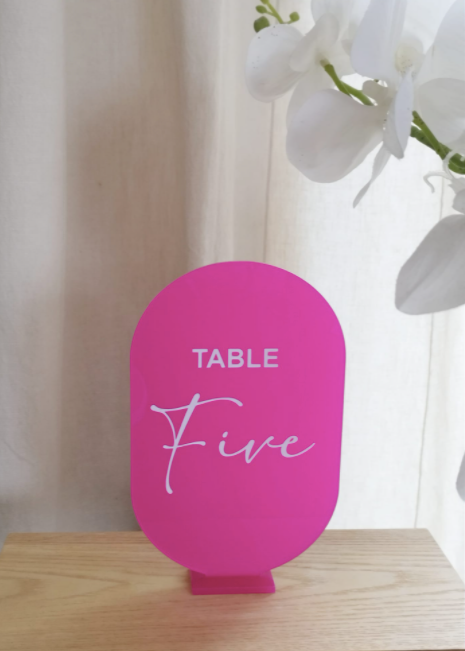 Numéro de table Plexiglas