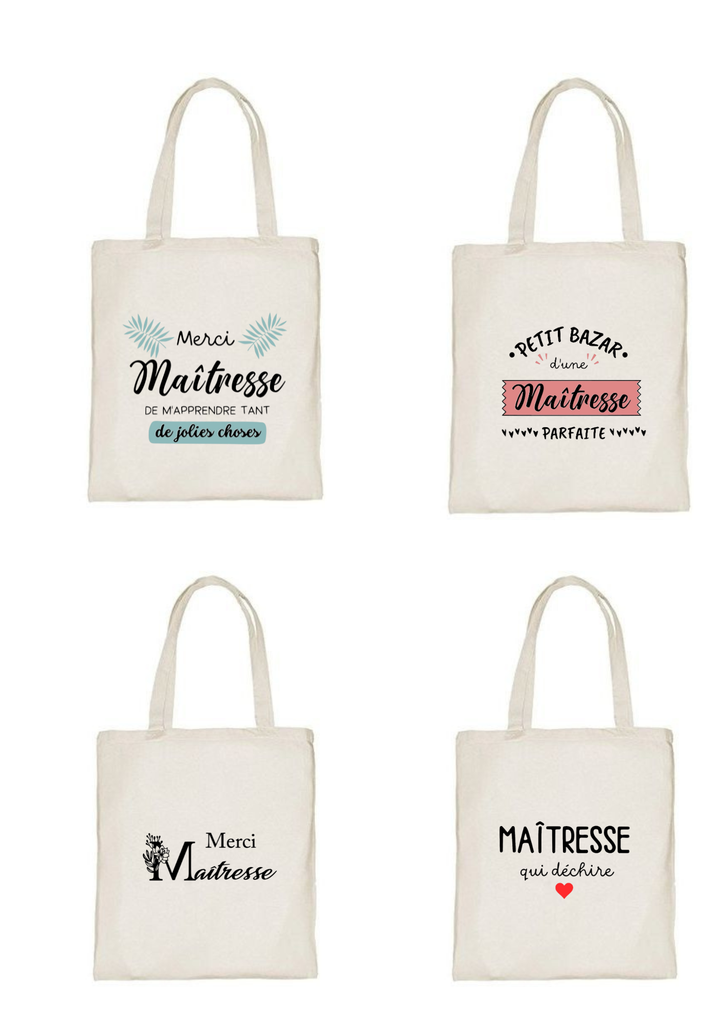 Tote bag maitresse