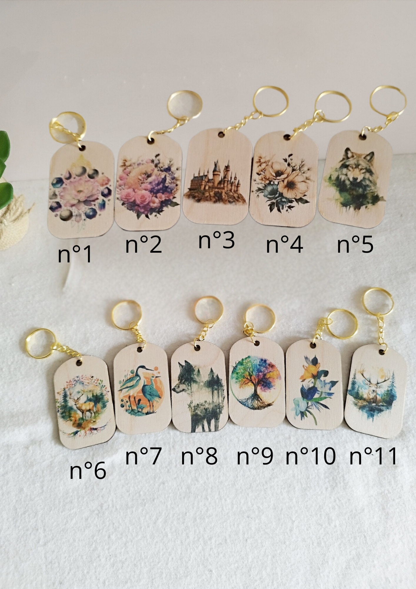 Porte clés motif couleurs
