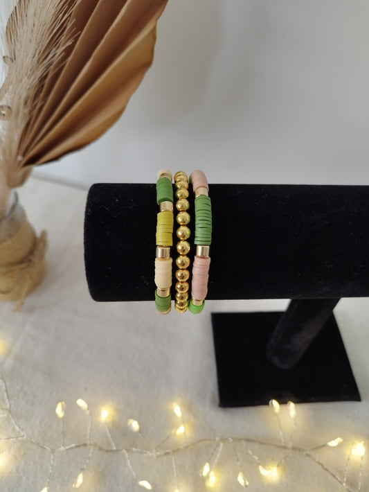 Bracelet vert et or