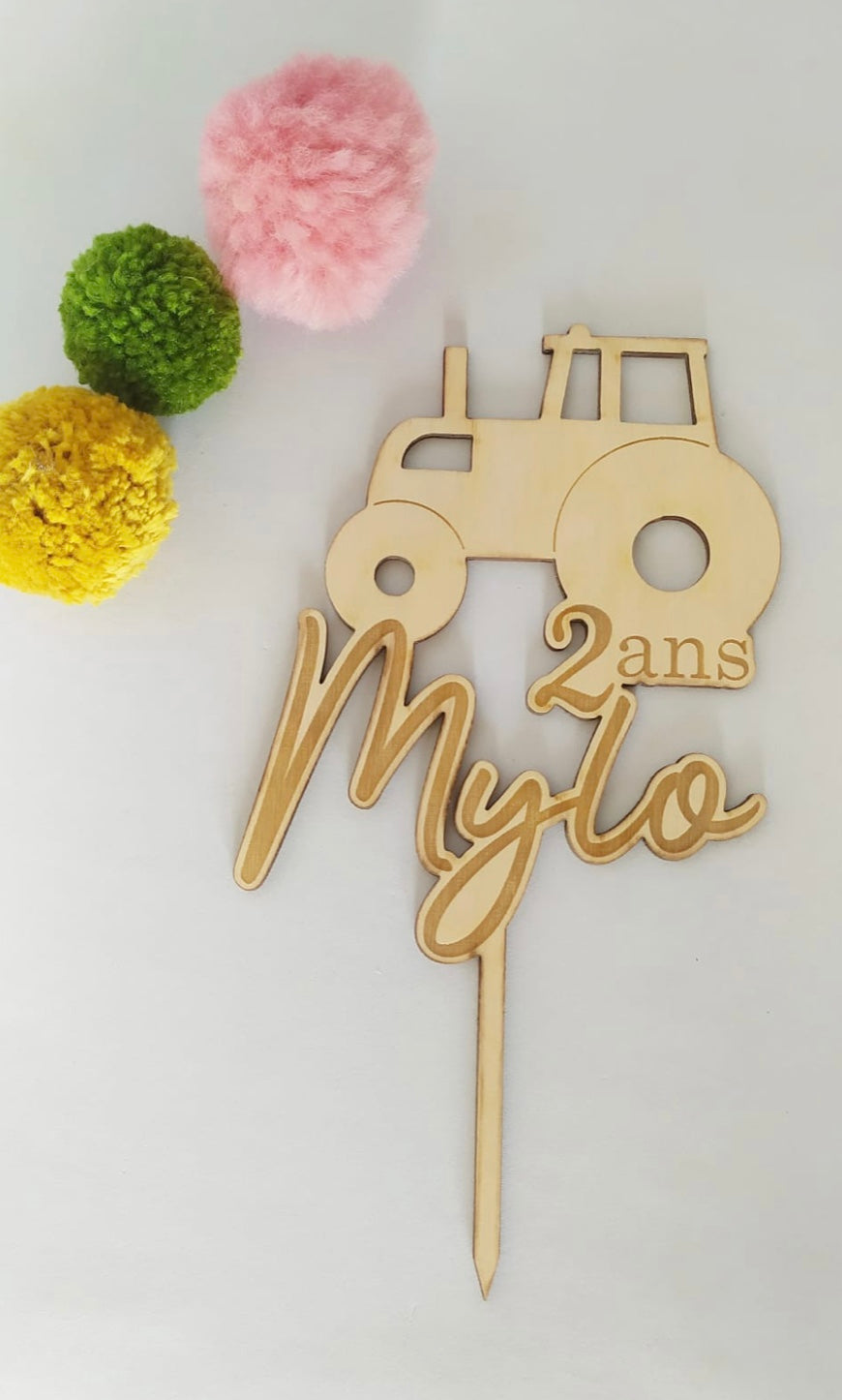 Cake topper tracteur